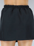 Plus Size Women's High Waist Pleated Button Skirt Asymmetric Skirt Shorts Bandage Spicy Style Best Choice in Summer