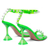 Star style Summer Transparent Women Sandals Fashion Crystal Clear heeled Female Party Prom Shoes High heels Gladiator Sandals
