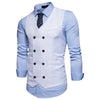 2025 Men's Formal Dress Vest Top Double Breasted Casual Tank Tops Solid Slim V-Neck Club Party Suits Vest Formal Waistcoat Men