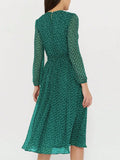 Women Dress 2025 Fashion Spring Summer Latest Unique Leisure Vacation Storm Point Long Sleeved Long Skirt Dress Women's Clothing