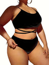 Plus Size Swimwear Women 2025 Big Size Bikini Set 3-Piece Swimsuit Sexy Swimming Suit Beach Wear Bathing Suit Monokini Swimdress
