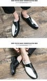 Leather Shoes Mens Designer Dress Formal Leather Shoes Fashion Wedding Casual Slides Men Loafers Driving Half Shoes