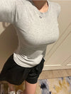 Woman Clothing Short Sleeve T-shirt Slim Fit Tops Female O-Neck Knitted Sheath Tee Shirt Street Wear Sex Sporty 2025 Y2K New
