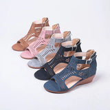Sandals Women's High Heel Wedge Fashion Womens Shoes Comfort Luxury Sandals Women Designers Outdoor Beach Shoes 2023