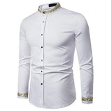 2025 Men's Summer Casual Long Sleeve Shirts Slim Fit Turn Down Collar Shirts Formal Office Business Shirts for Men Tops Big Size