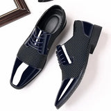 Men Dress Shoes For Men Oxfords PU Leather Shoes Lace Up Formal Black Leather Wedding Party Shoes Casual Luxury Brand Men's 2023