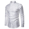 2025 New Men Fashion Medieval Floral Black Dress Shirts Stylish Long Sleeve Steampunk Shirt Men Party Club Bar Social Shirt Male