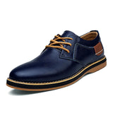 Mens Shoes Hand Sewn Cowhide Leather Shoes Men's Casual Loafers Plus Size 38-48