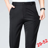 Plus Size Trousers Men Business Suit Pants Stretch Formal Dress Pants Big Man Classic Black Trousers