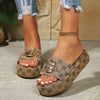 Women's Summer New Metal Decorative Designer Thick Soled Open Toe Sandals 2025 Luxury Brand Shallow Mouth Flat Women's Slippers