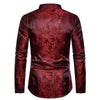 2025 New Men Fashion Medieval Floral Black Dress Shirts Stylish Long Sleeve Steampunk Shirt Men Party Club Bar Social Shirt Male