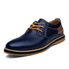 Mens Shoes Hand Sewn Cowhide Leather Shoes Men's Casual Loafers Plus Size 38-48