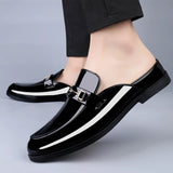 Men's plus size casual leather shoes Four Seasons new outdoor anti slip comfort walking shoes business Half support leather shoe