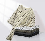 2025 Summer New Fashion Trend Men's Casual Relaxed Comfortable High Quality Plus-Size Two-Piece Sets M-5XL Checkered Sports Suit