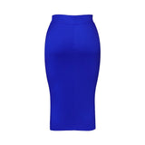 Sexy Skirts for Women Bodycon High Waisted Zipper Closure Ruffles Mid Calf Fashion Elegant African Office Work Pencil Skirts New