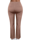 Women's Clothing Autumn and Winter Casual Simple Fashion Slim Ribbed Leggings Solid Color High Waist Trousers for Women