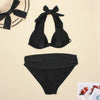 Women's Swimwear 2022 Push Up Bikini Two Pieces Swimsuits Halter Bandage Bathing Suits Sexy Thong Bikini Sets Summer Beach Wear