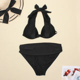 Women's Swimwear 2022 Push Up Bikini Two Pieces Swimsuits Halter Bandage Bathing Suits Sexy Thong Bikini Sets Summer Beach Wear