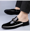 Men's plus size casual leather shoes Four Seasons new outdoor anti slip comfort walking shoes business Half support leather shoe