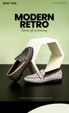Classic Style Fashion Retro Women's New Flat Shoes Letters Printing Simple Hundred with Fine Workmanship Women's Casual Shoes