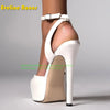 Peep Toe Platform Buckle Strap Red Sandals Pointed Toe Thin Heel Slingback Sexy Women Runway Show Shoes Spicy Girl Party Trend
