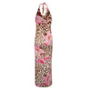 Women's Clothing Dress New Summer Sexy Backless Print Leopard V-Neck Dresses Streetwear Fashion Halter Lace-up Dresses Clothing