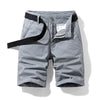 Summer thin multi pocket pure cotton workwear shorts men's oversized loose straight leg five point casual over knee beach shorts