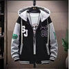 Trendy Spring Autumn Sweatshirt Men's Jacket for Youth Large Size Cool School Uniform Middle School Student Men's Wear Ballpark