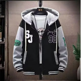 Trendy Spring Autumn Sweatshirt Men's Jacket for Youth Large Size Cool School Uniform Middle School Student Men's Wear Ballpark