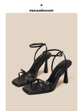 Women High Heels Rome Sandals Sexy Summer Shoes Open Toe Slippers 2025 Trend Party Dress New Slingback Sandalias Pumps Mujer
