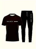 Summer 2025 new 3D digital print casual fashion short-sleeved and long pants men's set
