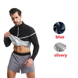 Men's plus size sportswear, fully coated tight fitting sportswear, long sleeved zippered fitness jacket