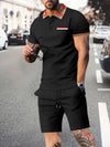 Men's Short Sleeved Shorts PO LO Shirt Set T Shirt Sports And Leisure Set Home Short Sleeved Shorts Set 2 Piece