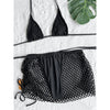 S - XL Mesh Fishnet Skirt Halter Bikini Female Swimsuit Women Swimwear Three-pieces Bikini set Bather Bathing Suit Swim V4889