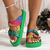 Women Slippers Lightweight Slippers New Mixed Colors Buckle Women Sandals Casual Beach Slippers House Shoes Designer Flat Shoes