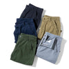 Summer thin multi pocket pure cotton workwear shorts men's oversized loose straight leg five point casual over knee beach shorts
