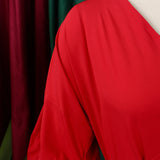 Fashion Blouse for Women 2024 Slash Neck Full Sleeve Sashes Solid Elegant African Ladies Luxury Designer Fashion Shirts Tops