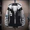 Trendy Spring Autumn Sweatshirt Men's Jacket for Youth Large Size Cool School Uniform Middle School Student Men's Wear Ballpark