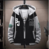 Trendy Spring Autumn Sweatshirt Men's Jacket for Youth Large Size Cool School Uniform Middle School Student Men's Wear Ballpark