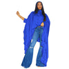 SOMO Plus Size Women Clothes Pleated Long Cape Shirt Bat Full Sleeve Irregularity Blouse Top One Size Loose Dropshipping 2023