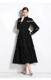 Plus Size Dresses Women's Clothing Summer Dress 2025 Elegant Lace Patchwork Hollow Out White Wedding Guest Beach Sundress