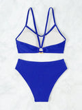 Sexy Woman Swimsuits 2025 Summer Swimwear Women's Bikinis for Female Two Pieces Beach Wear Solid Color Bikinis Set Bathing Suit