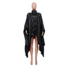 SOMO Plus Size Women Clothes Pleated Long Cape Shirt Bat Full Sleeve Irregularity Blouse Top One Size Loose Dropshipping 2023