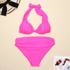 Women's Swimwear 2022 Push Up Bikini Two Pieces Swimsuits Halter Bandage Bathing Suits Sexy Thong Bikini Sets Summer Beach Wear