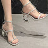 Women Sandals 2024 New Summer High Quality Peep Toe Sandals Casual Elegant Luxury High Heels Sandals Women Shoes for Women