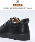 Men's Red Soled Casual Shoes Four Seasons Minimalist Board Shoe Mens Spring and Autumn Genuine Leather Sports Shoes Sneakers