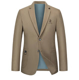 plus Size Men's Fashion Suit 2025 High Quality Slim Fit Solid Color Hipster Casual Coat for Spring Autumn