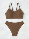Sexy Woman Swimsuits 2025 Summer Swimwear Women's Bikinis for Female Two Pieces Beach Wear Solid Color Bikinis Set Bathing Suit