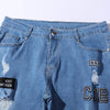 Punk Plus Size Pants Men Skinny Ripped Hole Patchwork Jeans Slim Pencil Denim Hip Pop Trousers Autumn Winter Streetwear Men's