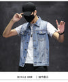 Brand New Men's Ripped Denim Vests Hip Hop Streetwear Fashion Sleeveless Cotton Jacket High Quality Man Casual Cowboy Waistcoat